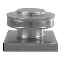 Static Vent 4" with Curb Mount Sub - Base - Round Back Vent | 4" Diameter | 2" Tall Collar | 12 Sq. In. NFA - Active Ventilation Products