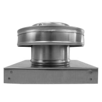 Static Vent 4" with Curb Mount Sub - Base - Round Back Vent | 4" Diameter | 2" Tall Collar | 12 Sq. In. NFA - Active Ventilation Products