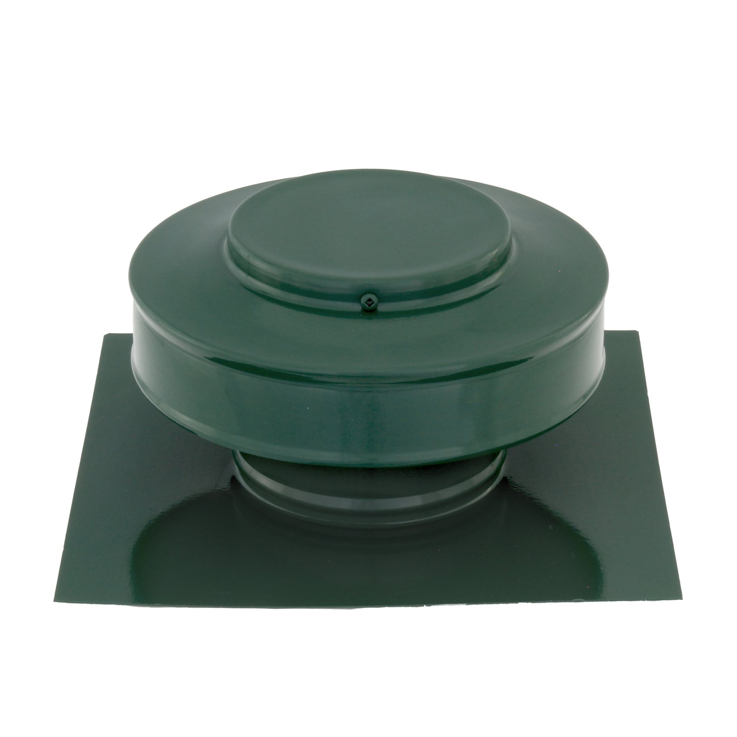 Static Vents - Round Back Roof Vent | 4" Diameter | 2" Tall Collar | Flat Flange | 12 Sq. In. NFA