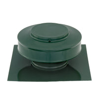 Static Vents - Round Back Roof Vent | 4" Diameter | 2" Tall Collar | Flat Flange | 12 Sq. In. NFA