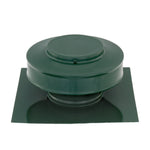 Static Vents - Round Back Roof Vent | 4" Diameter | 2" Tall Collar | Flat Flange | 12 Sq. In. NFA