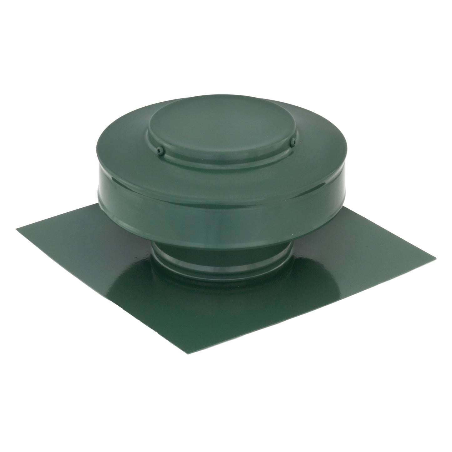 Static Vents - Round Back Roof Vent | 4" Diameter | 2" Tall Collar | Flat Flange | 12 Sq. In. NFA