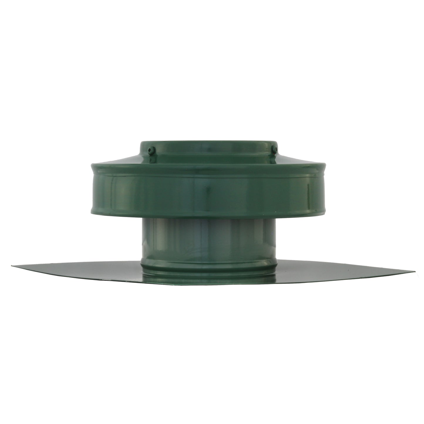 Static Vents - Round Back Roof Vent | 4" Diameter | 2" Tall Collar | Flat Flange | 12 Sq. In. NFA