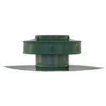 Static Vents - Round Back Roof Vent | 4" Diameter | 2" Tall Collar | Flat Flange | 12 Sq. In. NFA