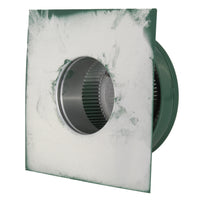 Static Vents - Round Back Roof Vent | 4" Diameter | 2" Tall Collar | Flat Flange | 12 Sq. In. NFA