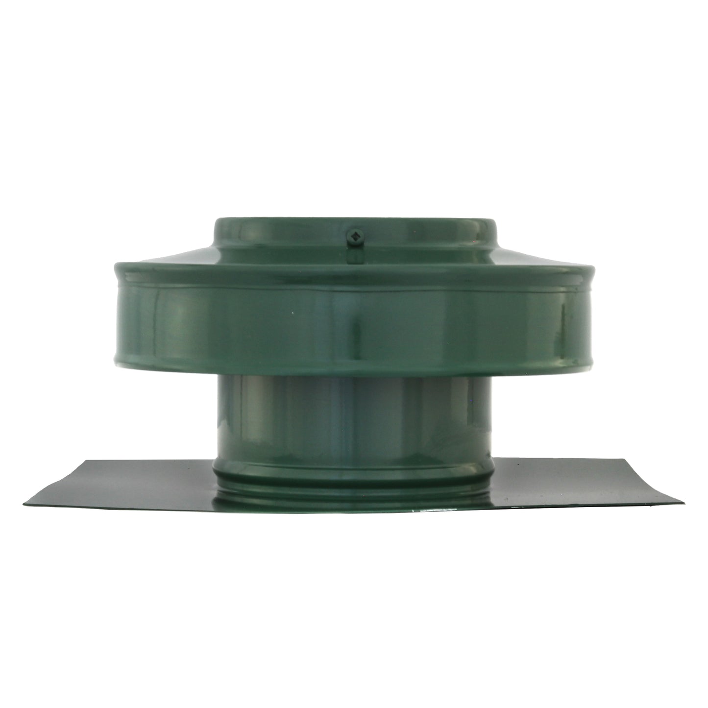 Static Vents - Round Back Roof Vent | 4" Diameter | 2" Tall Collar | Flat Flange | 12 Sq. In. NFA