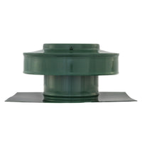 Static Vents - Round Back Roof Vent | 4" Diameter | 2" Tall Collar | Flat Flange | 12 Sq. In. NFA