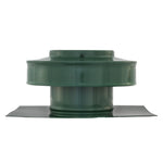 Static Vents - Round Back Roof Vent | 4" Diameter | 2" Tall Collar | Flat Flange | 12 Sq. In. NFA