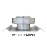 Round Back Roof Vent for SM-Rib Panel | 4" Diameter | 2" Tall Collar | Metal Roof | 12 Sq. In. NFA
