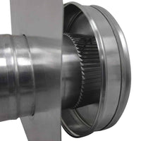 Model RBV - 4 - C2 - TP | Round Back Vent | 4" Diameter | 2" Tall Collar | Tail Pipe - Active Ventilation Products