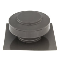 Static Vents - Round Back Roof Vent | 4" Diameter | 2" Tall Collar | Flat Flange | 12 Sq. In. NFA