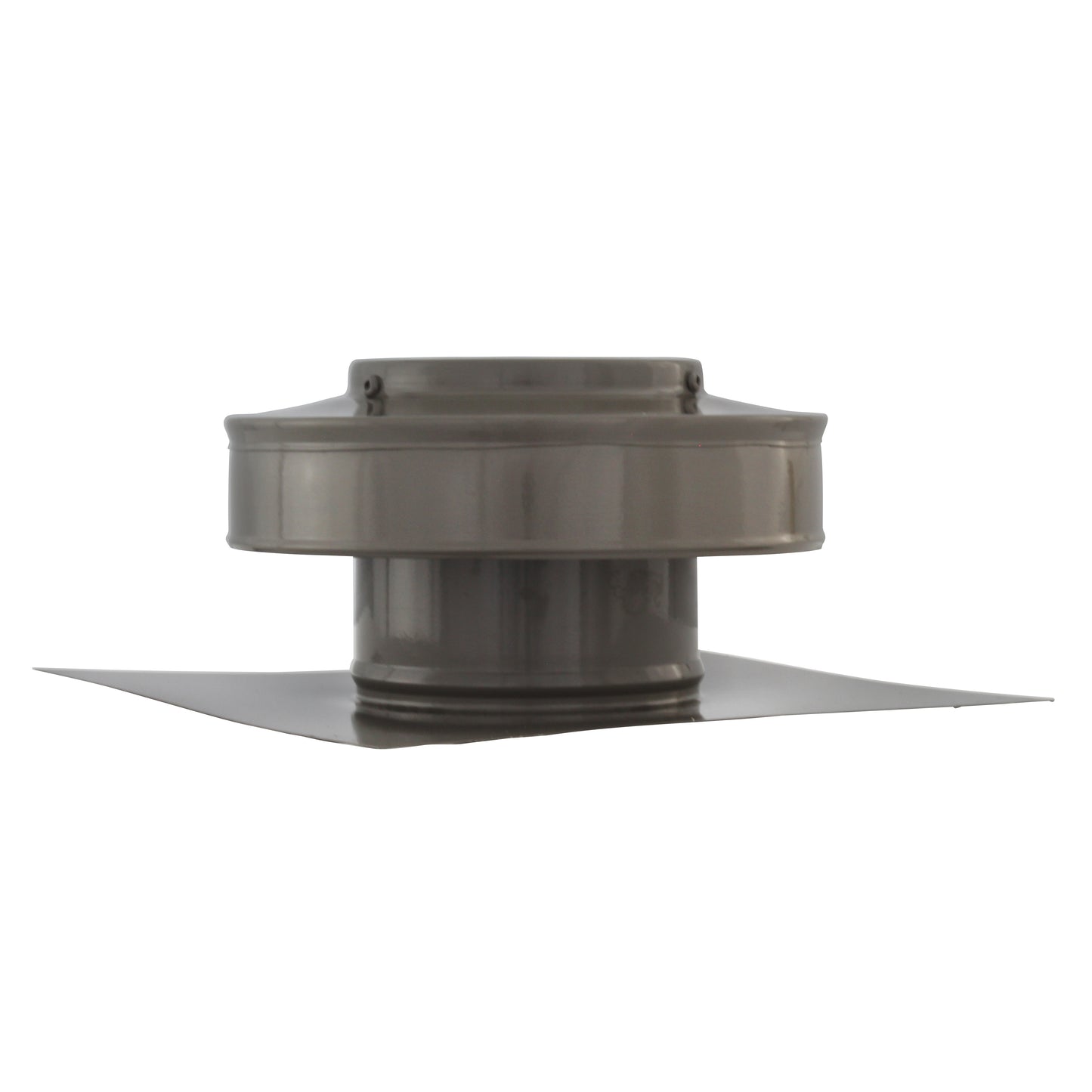 Static Vents - Round Back Roof Vent | 4" Diameter | 2" Tall Collar | Flat Flange | 12 Sq. In. NFA