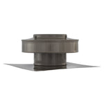 Static Vents - Round Back Roof Vent | 4" Diameter | 2" Tall Collar | Flat Flange | 12 Sq. In. NFA
