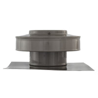Static Vents - Round Back Roof Vent | 4" Diameter | 2" Tall Collar | Flat Flange | 12 Sq. In. NFA