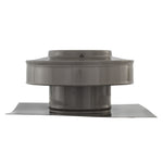 Static Vents - Round Back Roof Vent | 4" Diameter | 2" Tall Collar | Flat Flange | 12 Sq. In. NFA