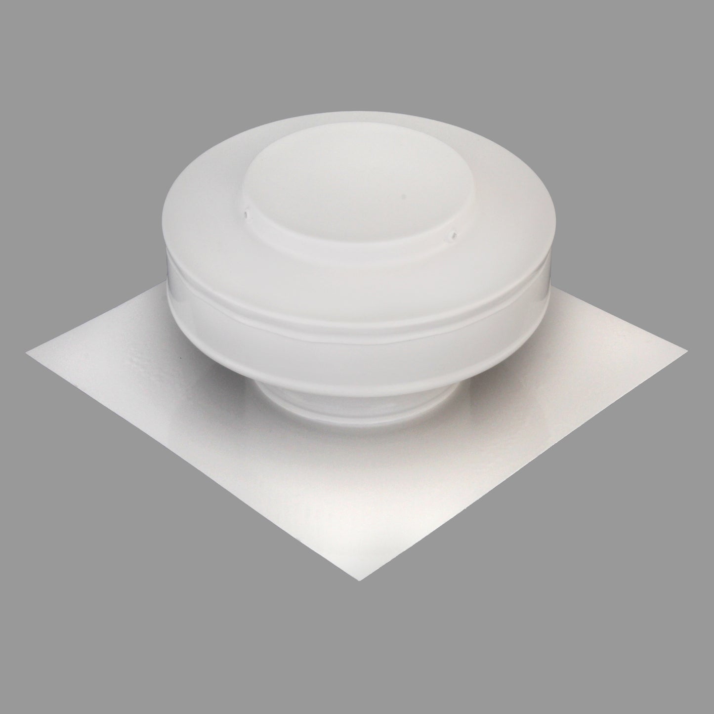 Static Vents - Round Back Roof Vent | 4" Diameter | 2" Tall Collar | Flat Flange | 12 Sq. In. NFA