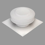 Static Vents - Round Back Roof Vent | 4" Diameter | 2" Tall Collar | Flat Flange | 12 Sq. In. NFA