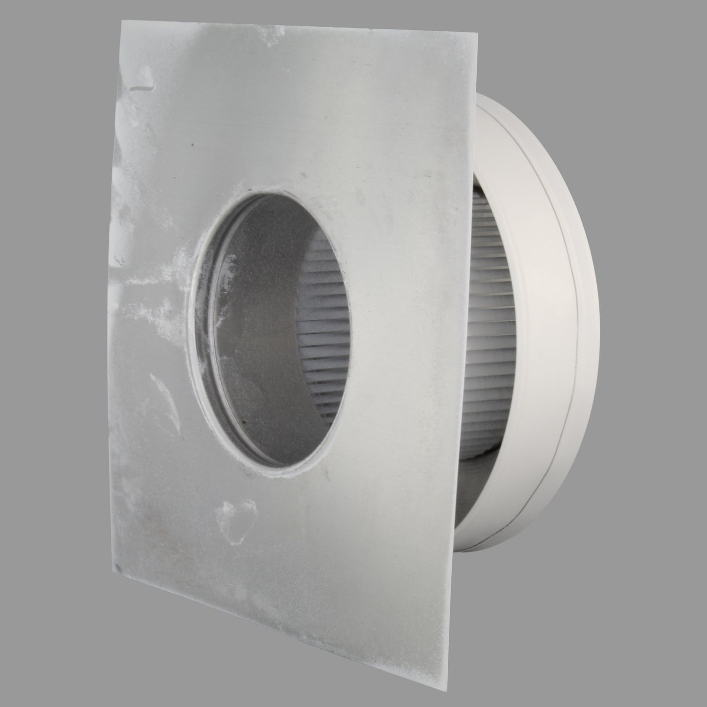 Static Vents - Round Back Roof Vent | 4" Diameter | 2" Tall Collar | Flat Flange | 12 Sq. In. NFA
