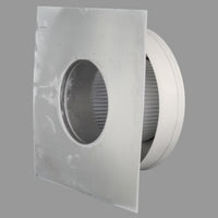 Static Vents - Round Back Roof Vent | 4" Diameter | 2" Tall Collar | Flat Flange | 12 Sq. In. NFA