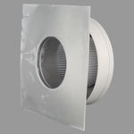 Static Vents - Round Back Roof Vent | 4" Diameter | 2" Tall Collar | Flat Flange | 12 Sq. In. NFA