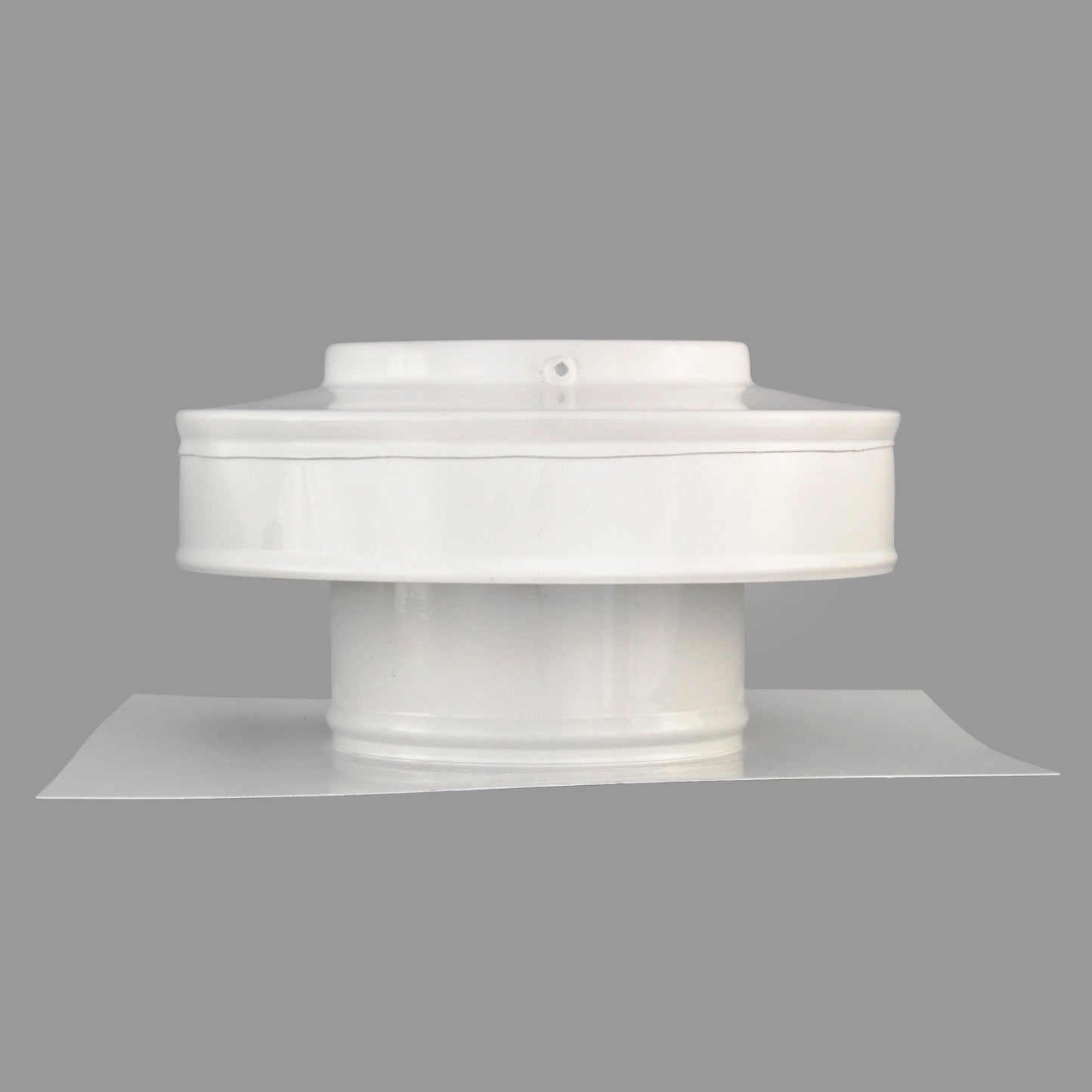 Static Vents - Round Back Roof Vent | 4" Diameter | 2" Tall Collar | Flat Flange | 12 Sq. In. NFA