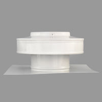 Static Vents - Round Back Roof Vent | 4" Diameter | 2" Tall Collar | Flat Flange | 12 Sq. In. NFA