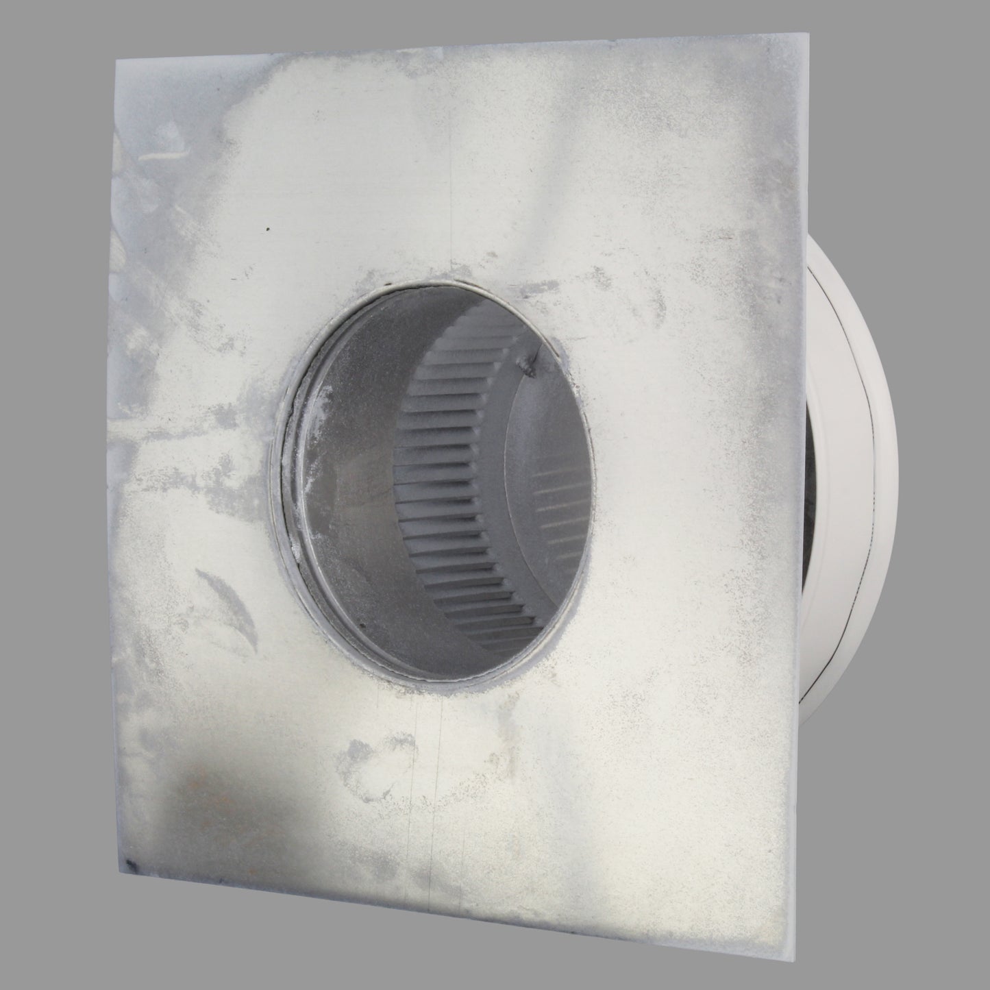 Static Vents - Round Back Roof Vent | 4" Diameter | 2" Tall Collar | Flat Flange | 12 Sq. In. NFA