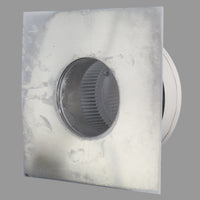 Static Vents - Round Back Roof Vent | 4" Diameter | 2" Tall Collar | Flat Flange | 12 Sq. In. NFA