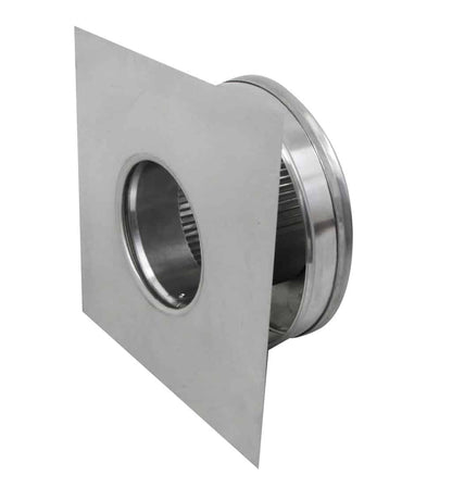 Model RBV-4-C2 | Round Back Roof Vent | 4" Diameter | 2" Tall Collar | Flat Flange | 12 Sq. In. NFA