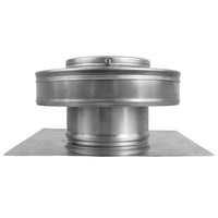 Static Vent - Round Back Roof Vent | 4" Diameter | 2" Tall Collar | Flat Flange | 12 Sq. In. NFA - Active Ventilation Products