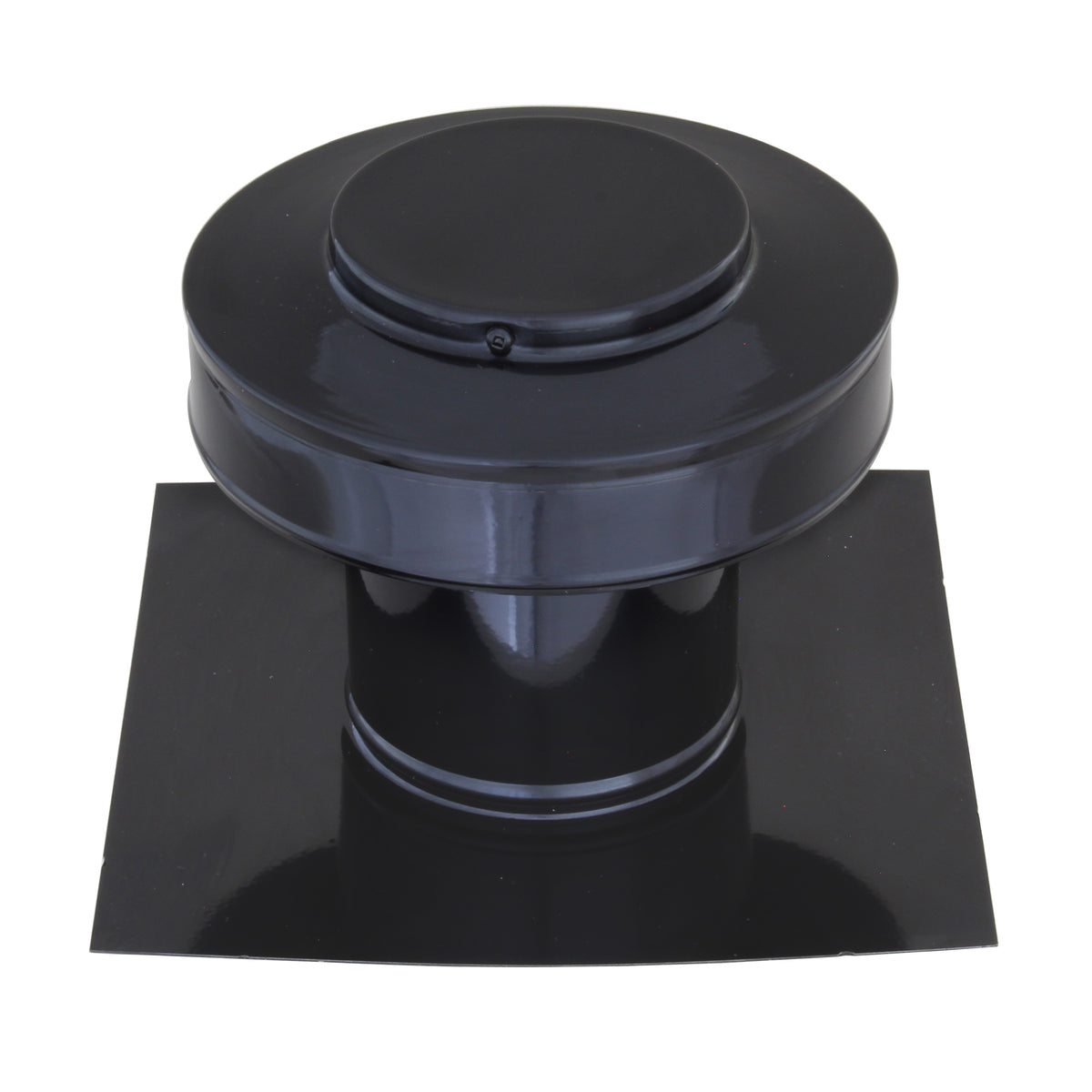 Static Vents - Round Back Roof Vent | 4" Diameter | 4" Tall Collar | Flat Flange | 12 Sq. In. NFA