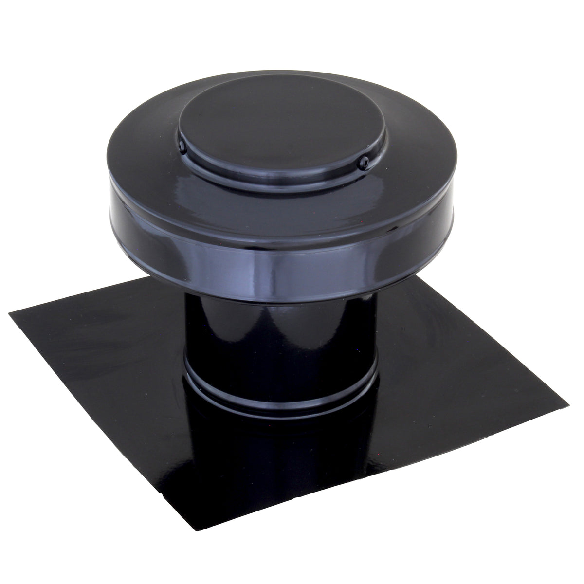 Static Vents - Round Back Roof Vent | 4" Diameter | 4" Tall Collar | Flat Flange | 12 Sq. In. NFA