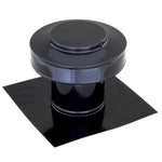 Static Vents - Round Back Roof Vent | 4" Diameter | 4" Tall Collar | Flat Flange | 12 Sq. In. NFA