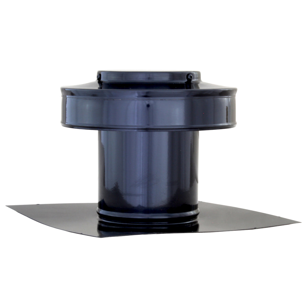 Static Vents - Round Back Roof Vent | 4" Diameter | 4" Tall Collar | Flat Flange | 12 Sq. In. NFA