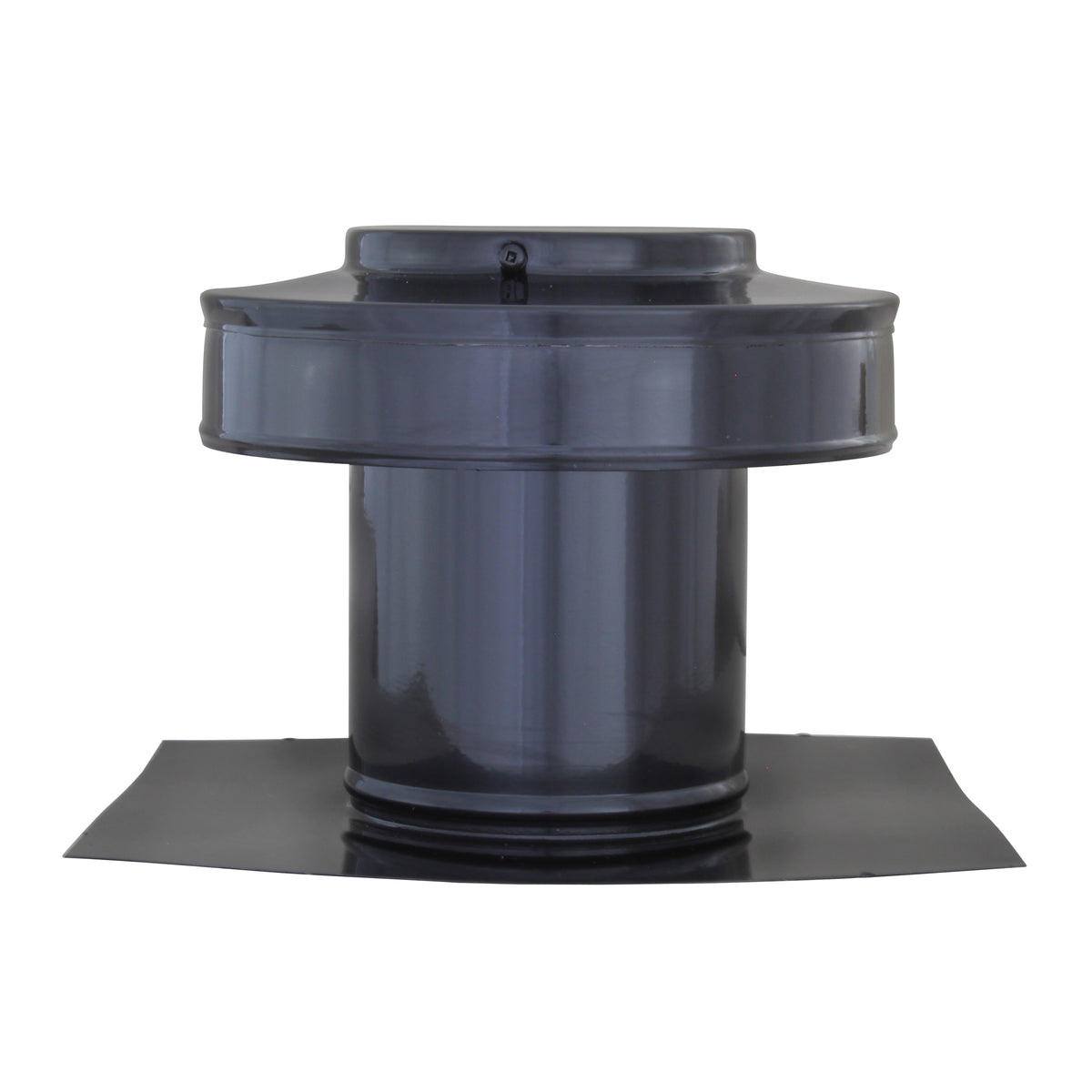 Static Vents - Round Back Roof Vent | 4" Diameter | 4" Tall Collar | Flat Flange | 12 Sq. In. NFA