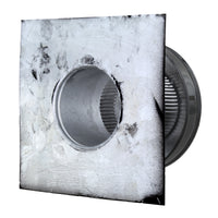 Static Vents - Round Back Roof Vent | 4" Diameter | 4" Tall Collar | Flat Flange | 12 Sq. In. NFA
