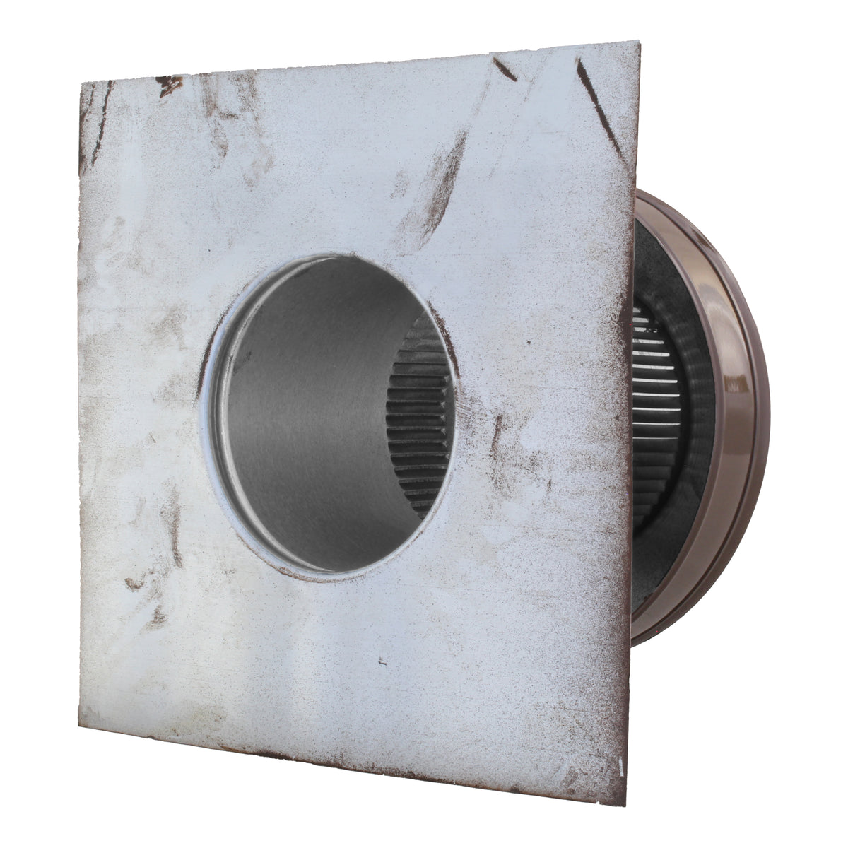 Static Vents - Round Back Roof Vent | 4" Diameter | 4" Tall Collar | Flat Flange | 12 Sq. In. NFA