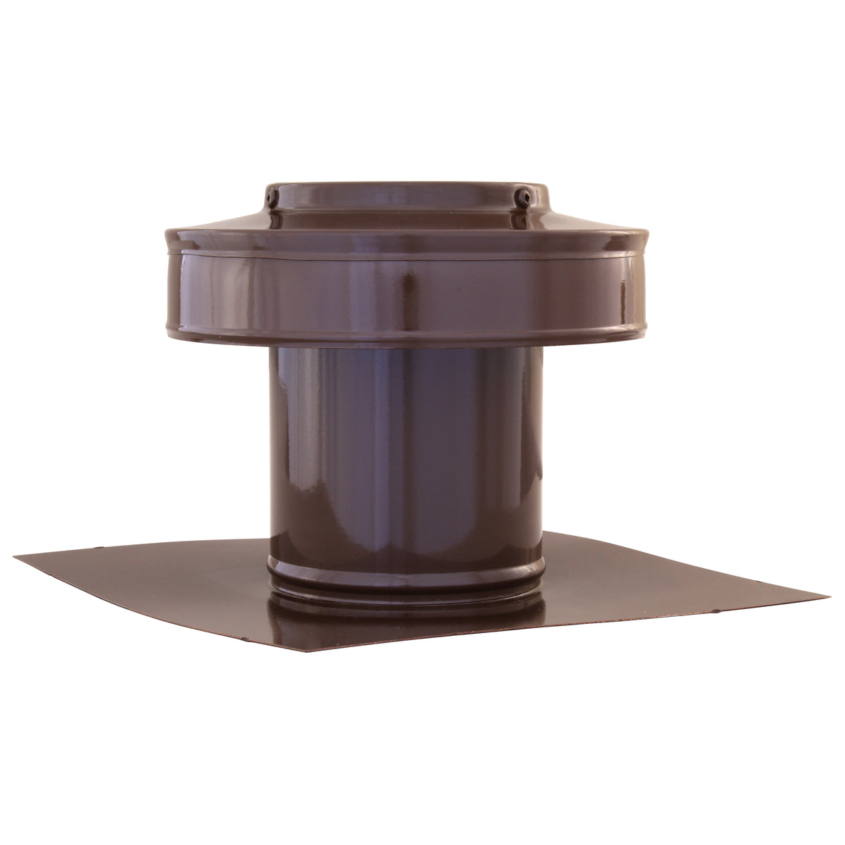 Static Vents - Round Back Roof Vent | 4" Diameter | 4" Tall Collar | Flat Flange | 12 Sq. In. NFA