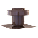 Static Vents - Round Back Roof Vent | 4" Diameter | 4" Tall Collar | Flat Flange | 12 Sq. In. NFA