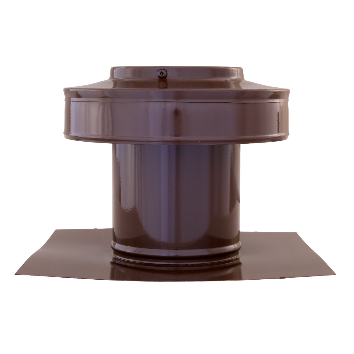 Static Vents - Round Back Roof Vent | 4" Diameter | 4" Tall Collar | Flat Flange | 12 Sq. In. NFA
