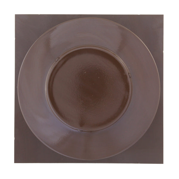 Static Vents - Round Back Roof Vent | 4" Diameter | 4" Tall Collar | Flat Flange | 12 Sq. In. NFA | Top View