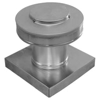 Model RBV - 4 - C4 - CMF - TP | Round Back Vent | 4" Diameter | " 4" Tall Collar | Curb Mount Flange | Tail Pipe - Active Ventilation Products