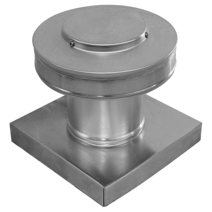 Model RBV-4-C4-CMF-TP | Round Back Vent  |  4" Diameter | " 4" Tall Collar  | Curb Mount Flange  |  Tail Pipe