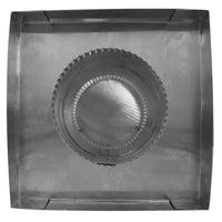 Model RBV - 4 - C4 - CMF - TP | Round Back Vent | 4" Diameter | " 4" Tall Collar | Curb Mount Flange | Tail Pipe - Active Ventilation Products