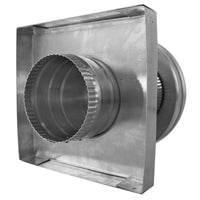 Model RBV - 4 - C4 - CMF - TP | Round Back Vent | 4" Diameter | " 4" Tall Collar | Curb Mount Flange | Tail Pipe - Active Ventilation Products