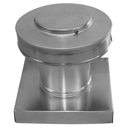 Model RBV-4-C4-CMF-TP | Round Back Vent  |  4" Diameter | " 4" Tall Collar  | Curb Mount Flange  |  Tail Pipe