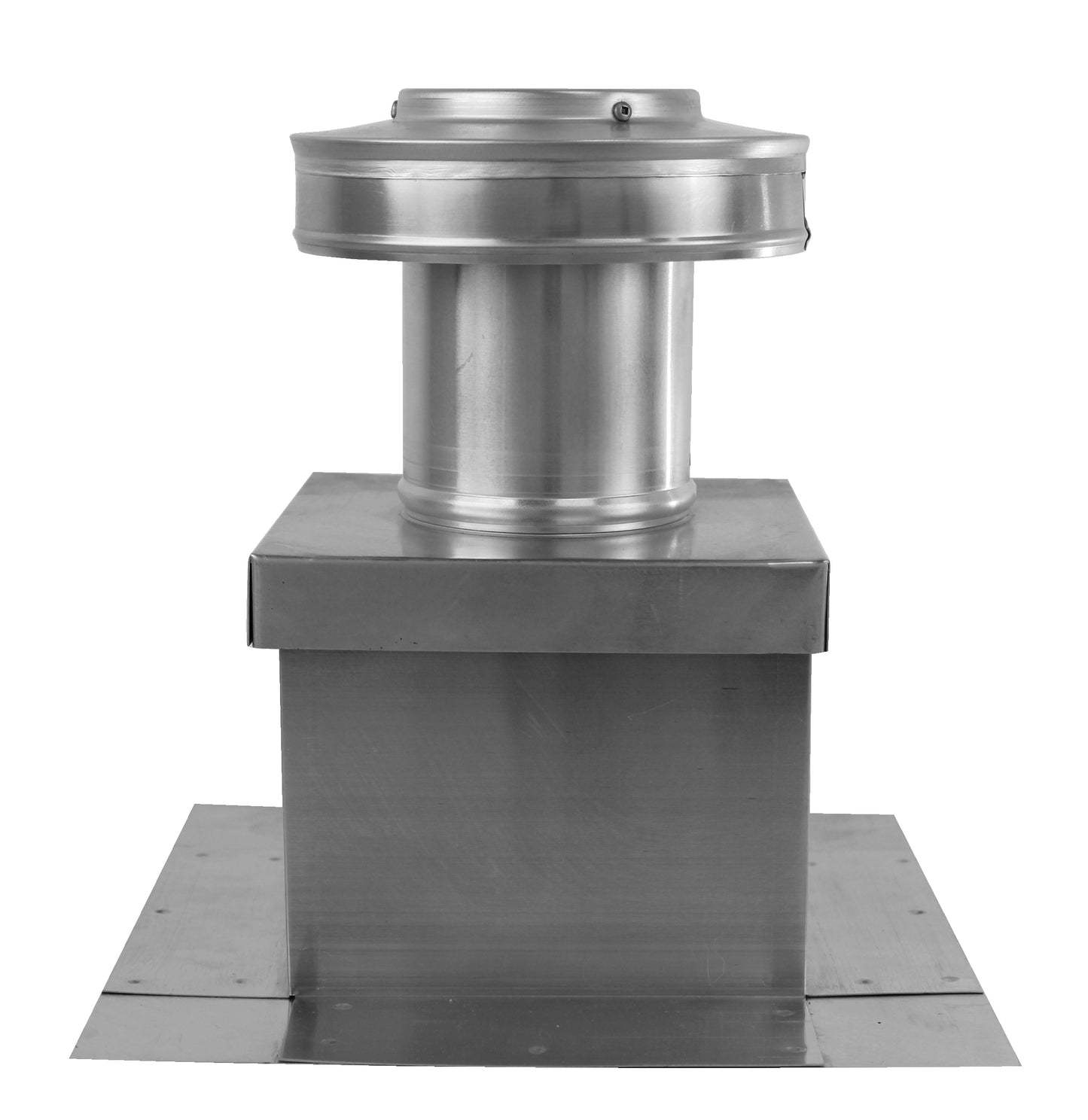 Model RBV-4-C4-CMF-TP | Round Back Vent  |  4" Diameter | " 4" Tall Collar  | Curb Mount Flange  |  Tail Pipe