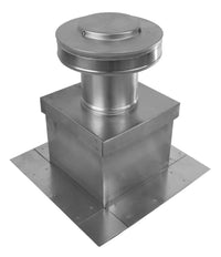 Static Vent 4" with Curb Mount Sub Base - Round Back Vent | 4" Diameter | 4" Tall Collar | 12 Sq. In. NFA - Active Ventilation Products