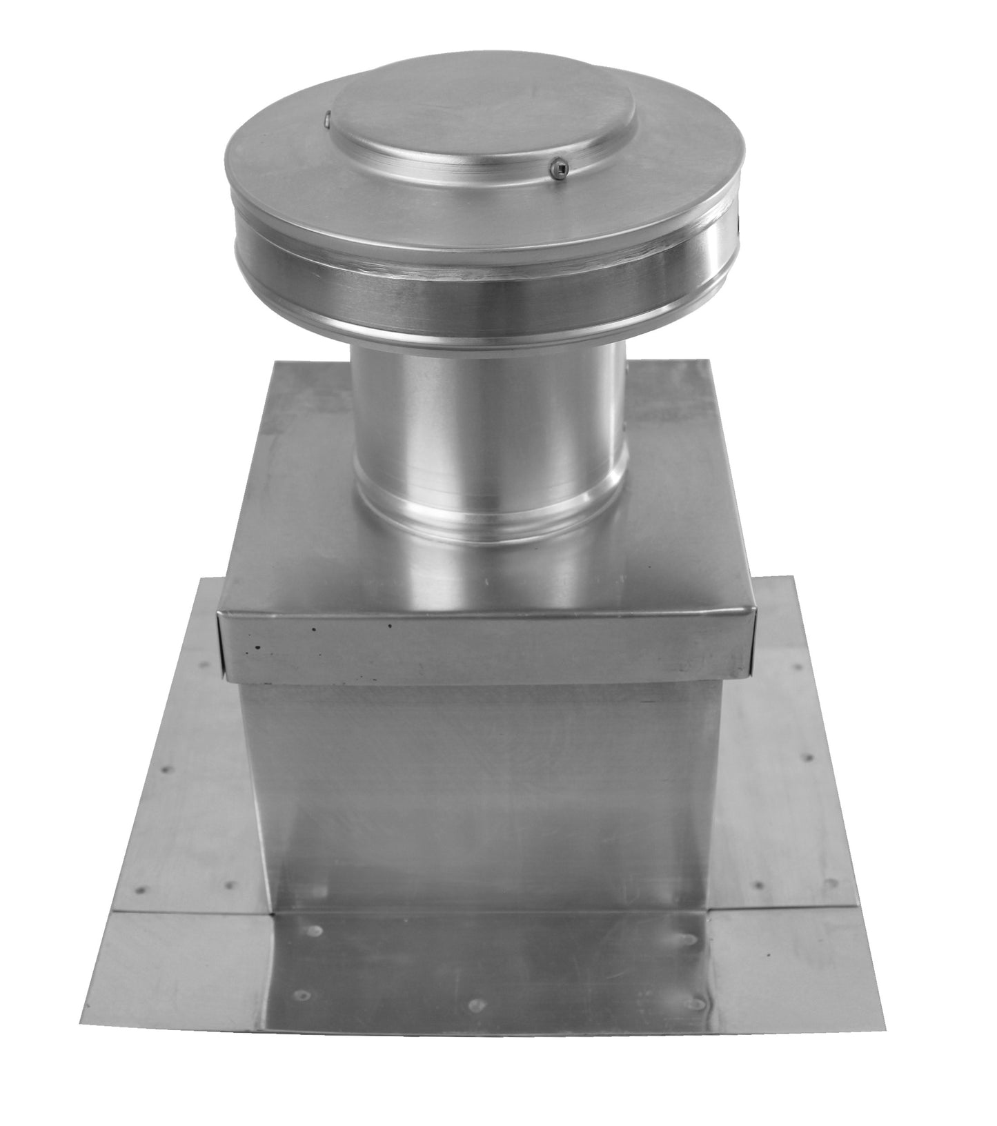 Model RBV-4-C4-CMF-TP | Round Back Vent  |  4" Diameter | " 4" Tall Collar  | Curb Mount Flange  |  Tail Pipe