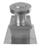 Model RBV-4-C4-CMF-TP | Round Back Vent  |  4" Diameter | " 4" Tall Collar  | Curb Mount Flange  |  Tail Pipe